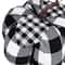 6.25" Black & White Buffalo Check Pumpkin Tabletop Décor